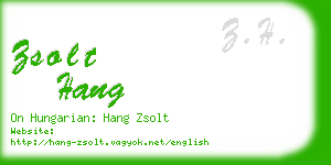 zsolt hang business card